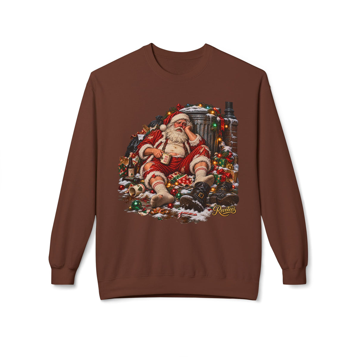 REVOTEES When AI ruins Christmas - Vintage Santa Crewneck Sweatshirt