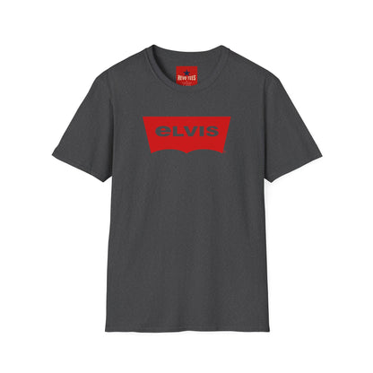 Elvis Logo T-Shirt — Retro Red Graphic Tee for Music Fans