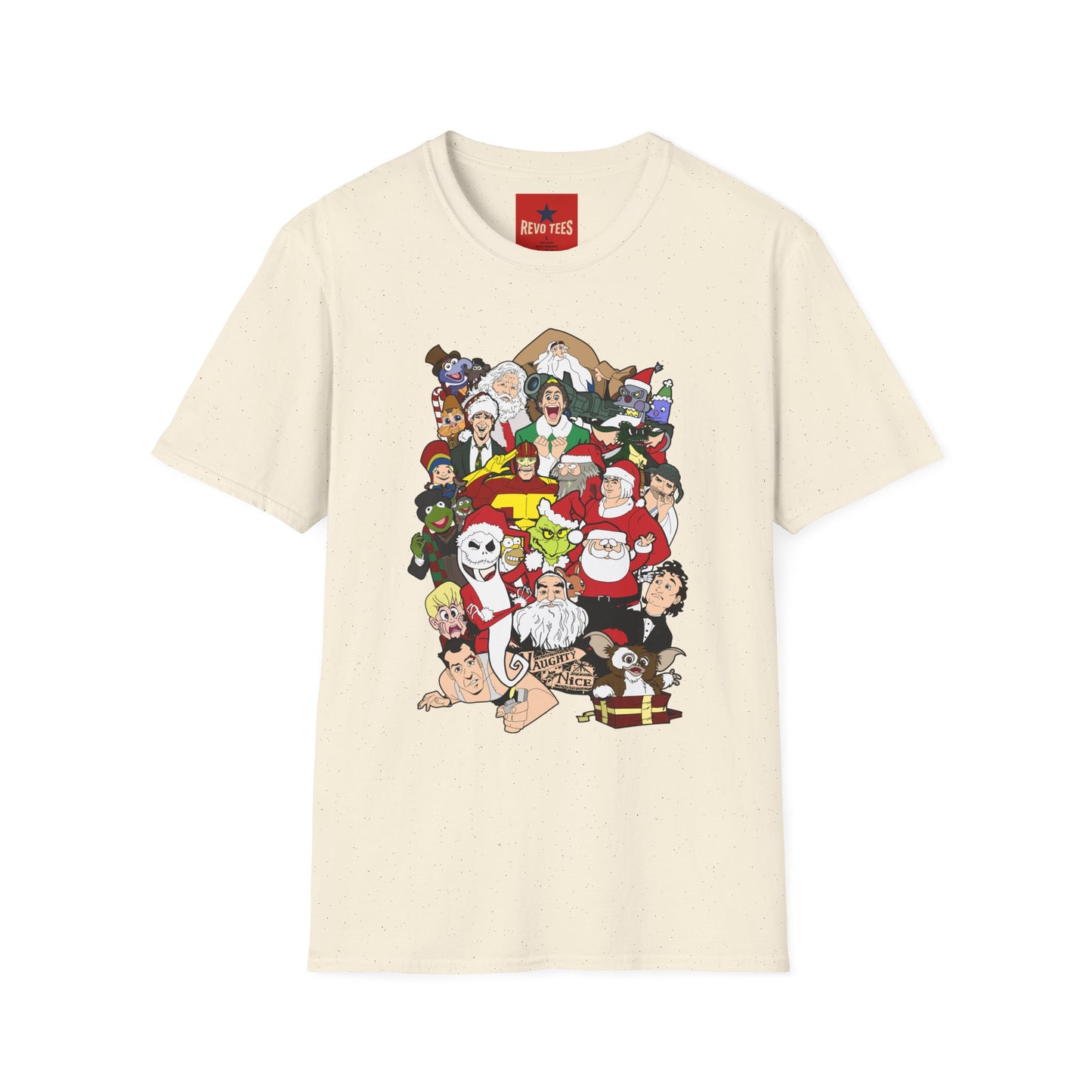 Holiday Movie Characters T-Shirt — Christmas Classic Characters Collage