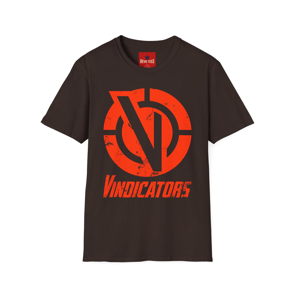 Revotees Vindicators Logo Distressed Retro Graphic T-Shirt - alternate view 5