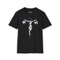 Revotees Banksy Crucifixion Balance Stenciled Jesus Holding Gift Bags Graphic T-Shirt - alternate view 2
