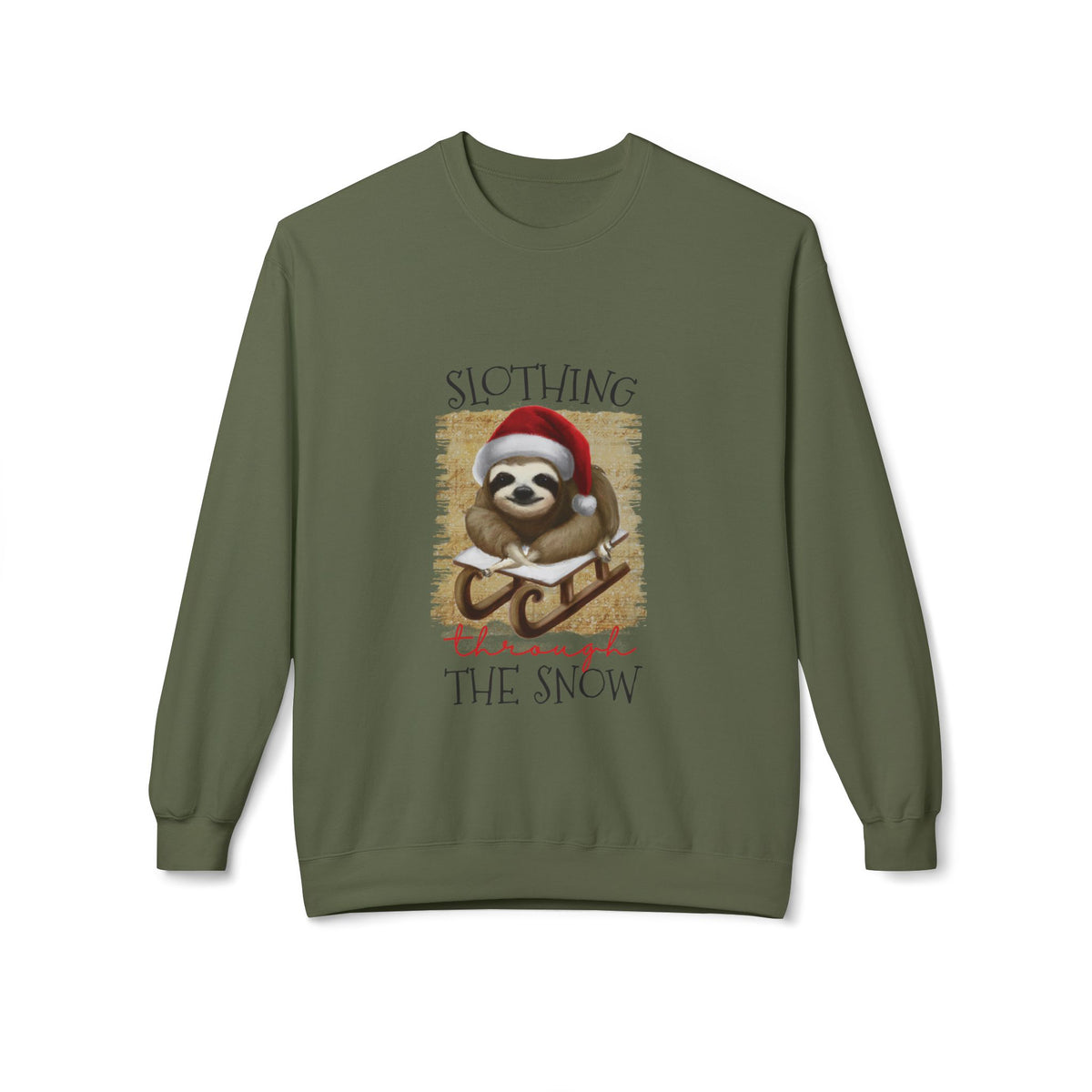 Slothing Through the Snow Crewneck Sweatshirt
