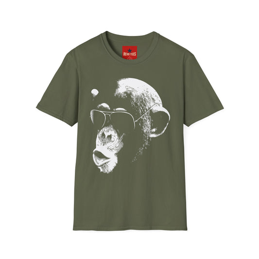 Chimpanzee Sunglasses T-Shirt — Retro Monkey Graphic Tee