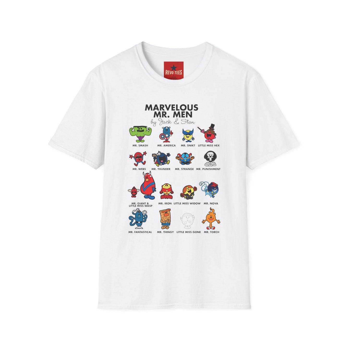 Marvelous Mr. Men Superhero T-Shirt — Funny Comic Character Tee