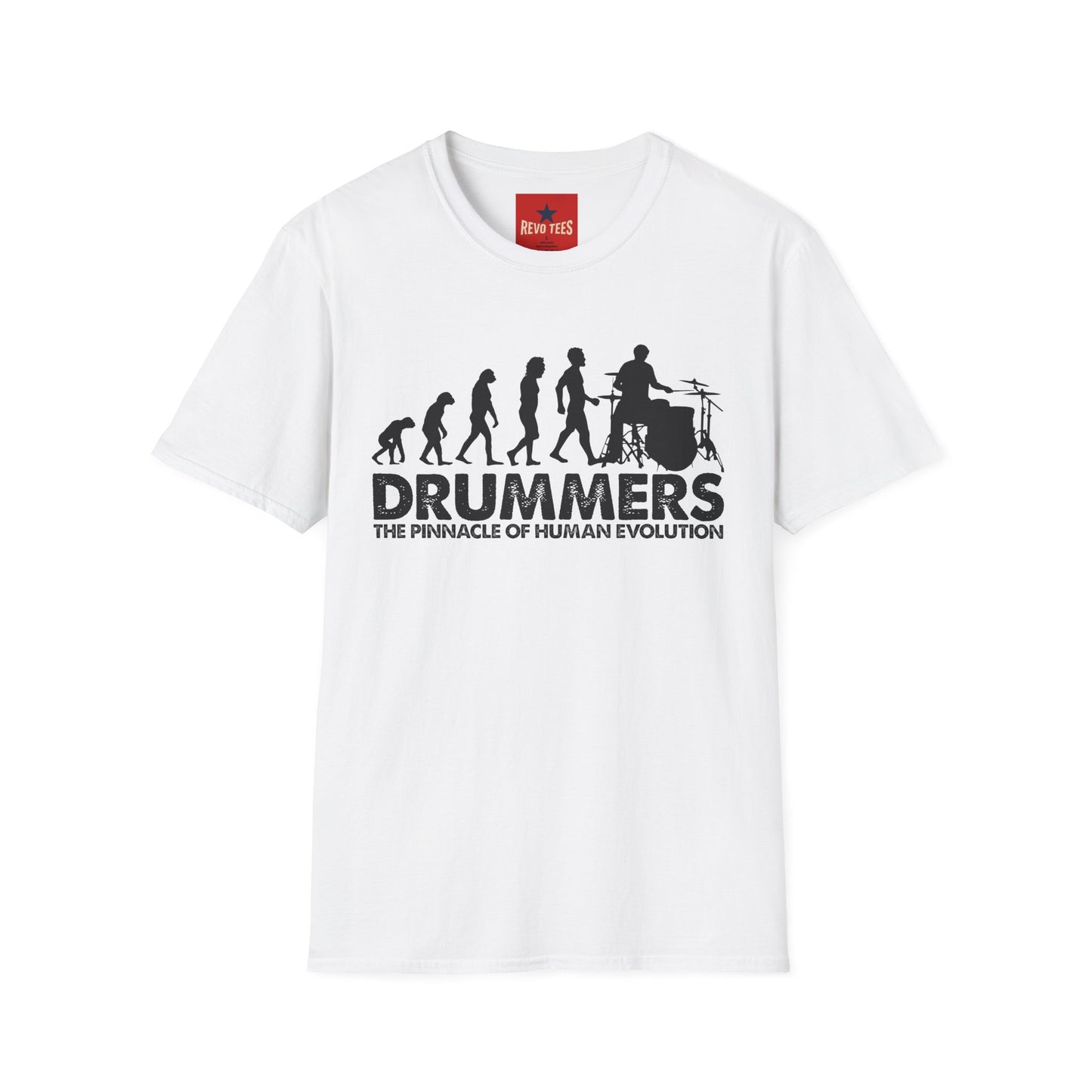 Evolution of Drummers - Unisex Softstyle T-Shirt