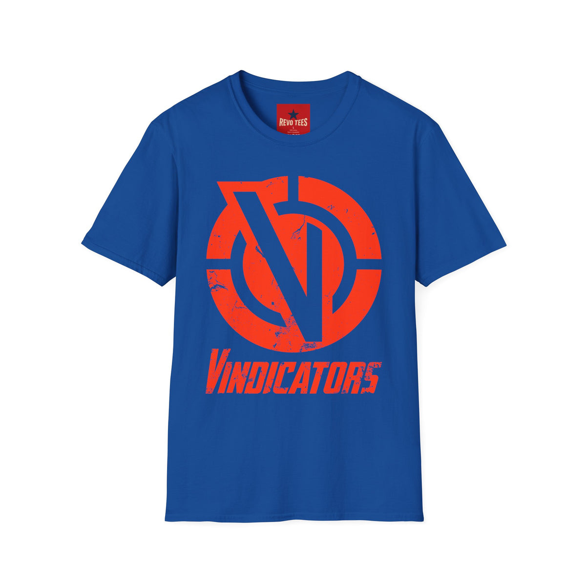 Revotees Vindicators Logo Distressed Retro Graphic T-Shirt - alternate view 9