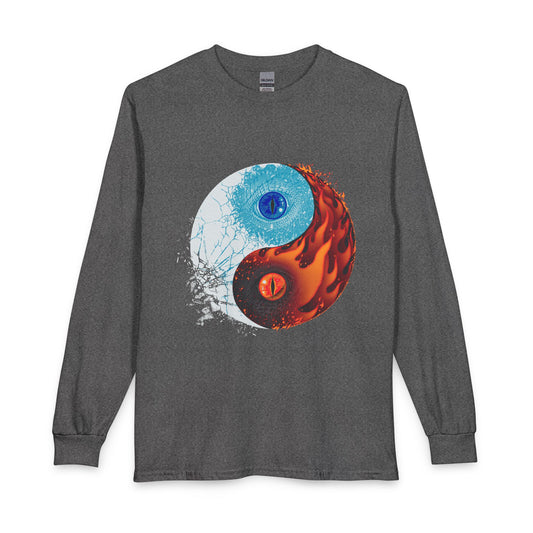 Revotees Fire and Ice Yin Yang Long-Sleeve T-Shirt