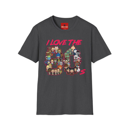 T-Shirt — "I Love the 80s" Retro Pop Culture Character Tee