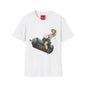 Banksy Pin-Up Cowgirl T-Shirt — Retro Pinup Girl Riding Soda Can Vintage Tee