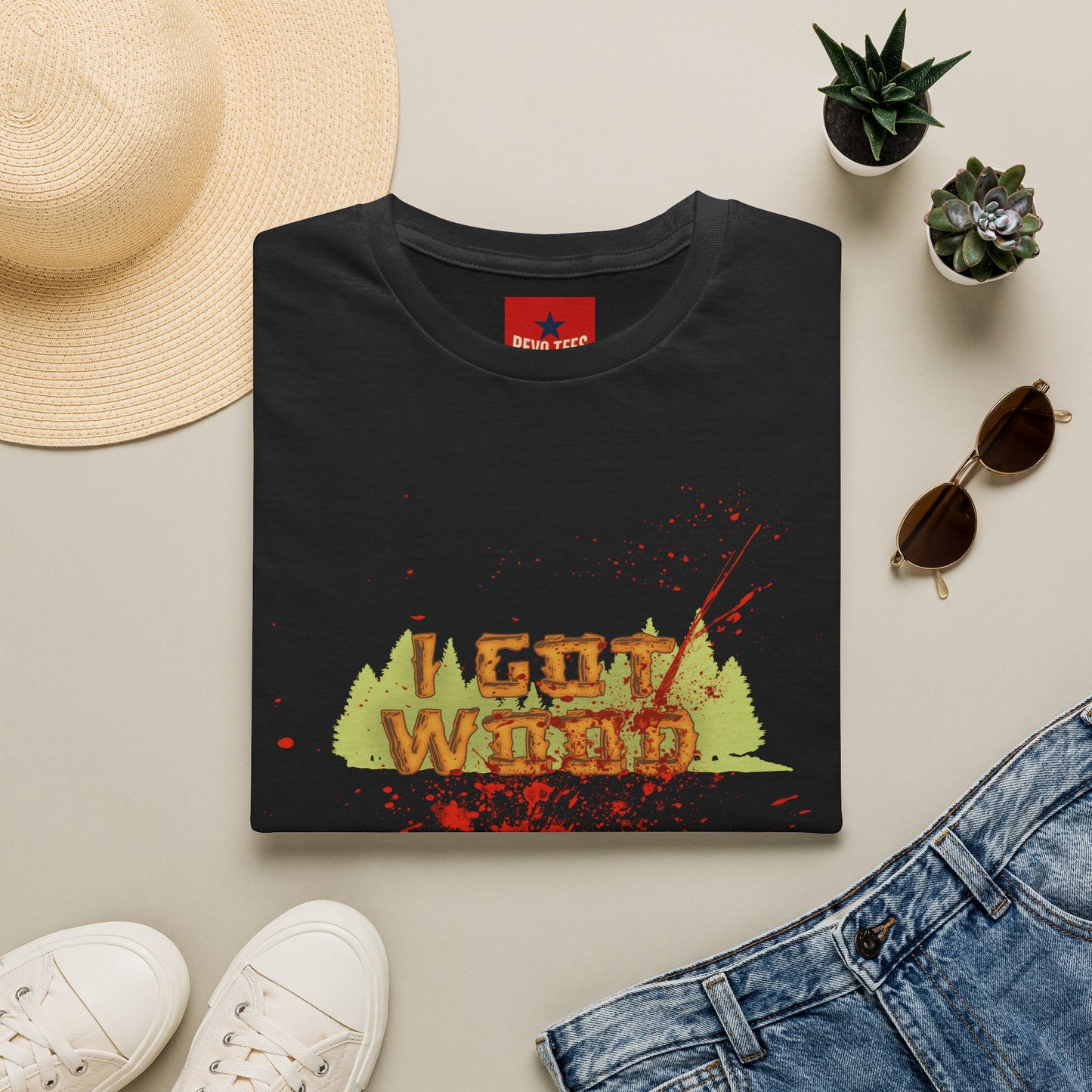 I Got Wood Funny Lumberjack T-Shirt — Camping, Outdoors & Carpenter Gift