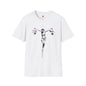 Revotees Banksy Crucifixion Balance Stenciled Jesus Holding Gift Bags Graphic T-Shirt