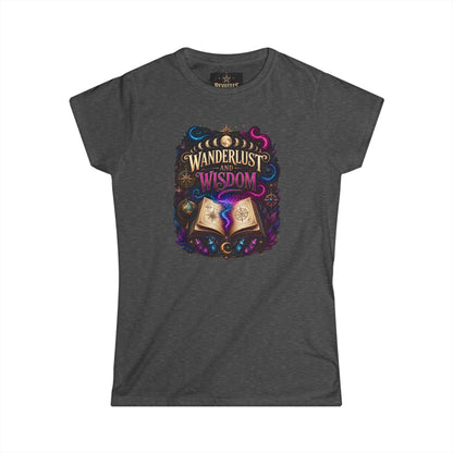 Wanderlust & Wisdom Graphic Tee — Magical Open Book Travel Shirt