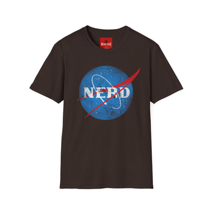 Nerd Space Logo T‑Shirt — Retro NASA-Inspired Graphic Tee