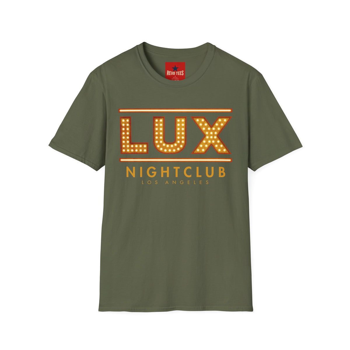 Revotees Lux Nightclub Graphic Retro Marquee Sign for Club Fans Party Nights T-Shirt - alternate view 6
