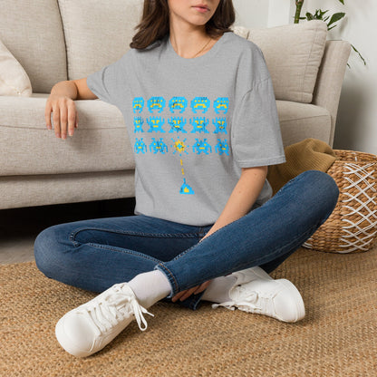 Retro Pixel Space Invaders T-Shirt — Vintage Arcade Gaming Tee
