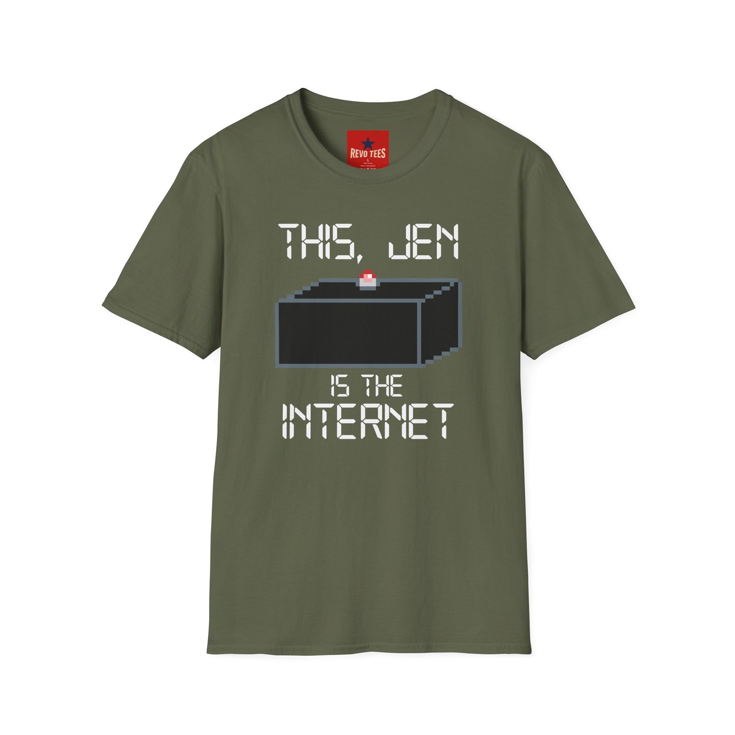 T‑Shirt — "This, Jen Is The Internet" Retro Pixel Tee