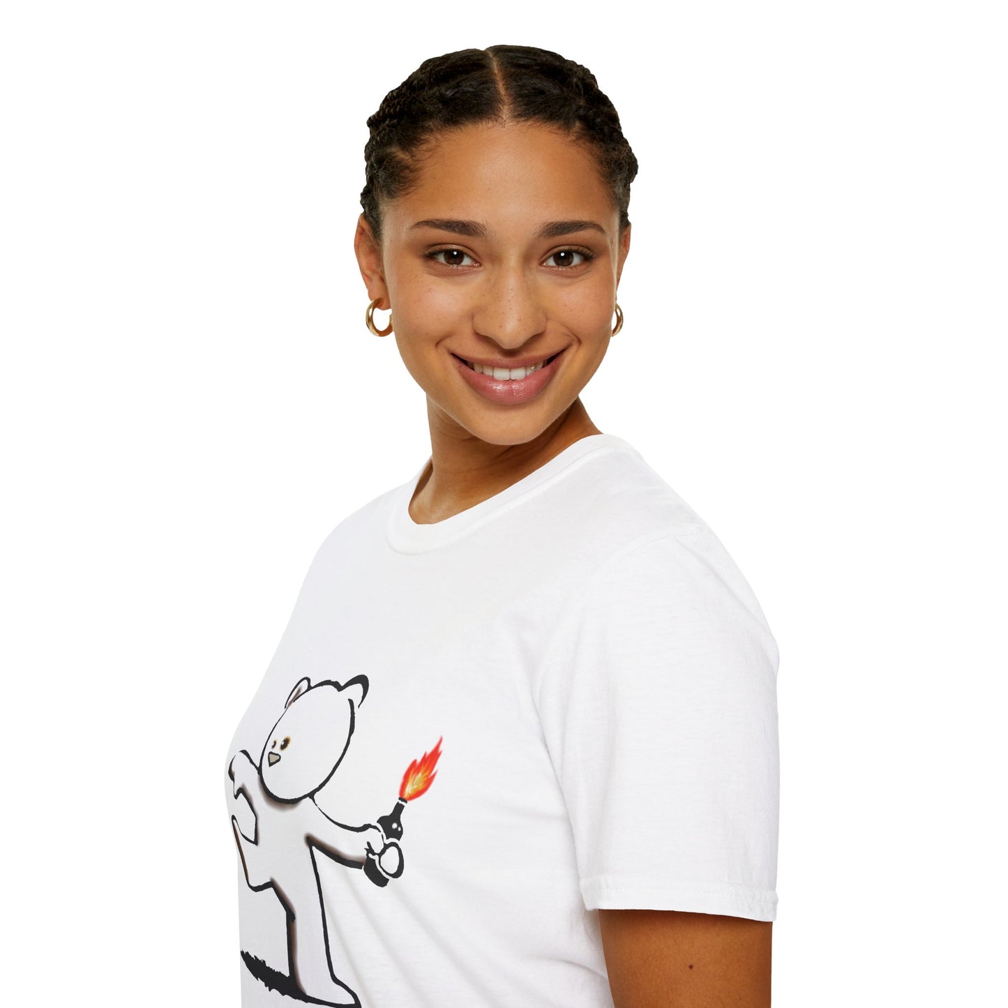Banksy Teddy Graphic T-Shirt — Cute Mischief Cartoon Tee