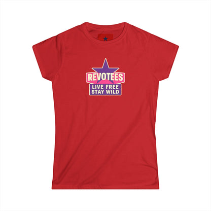 Revotees "Live Free Stay Wild" Women's Tee — Retro Star Graphic T-Shirt