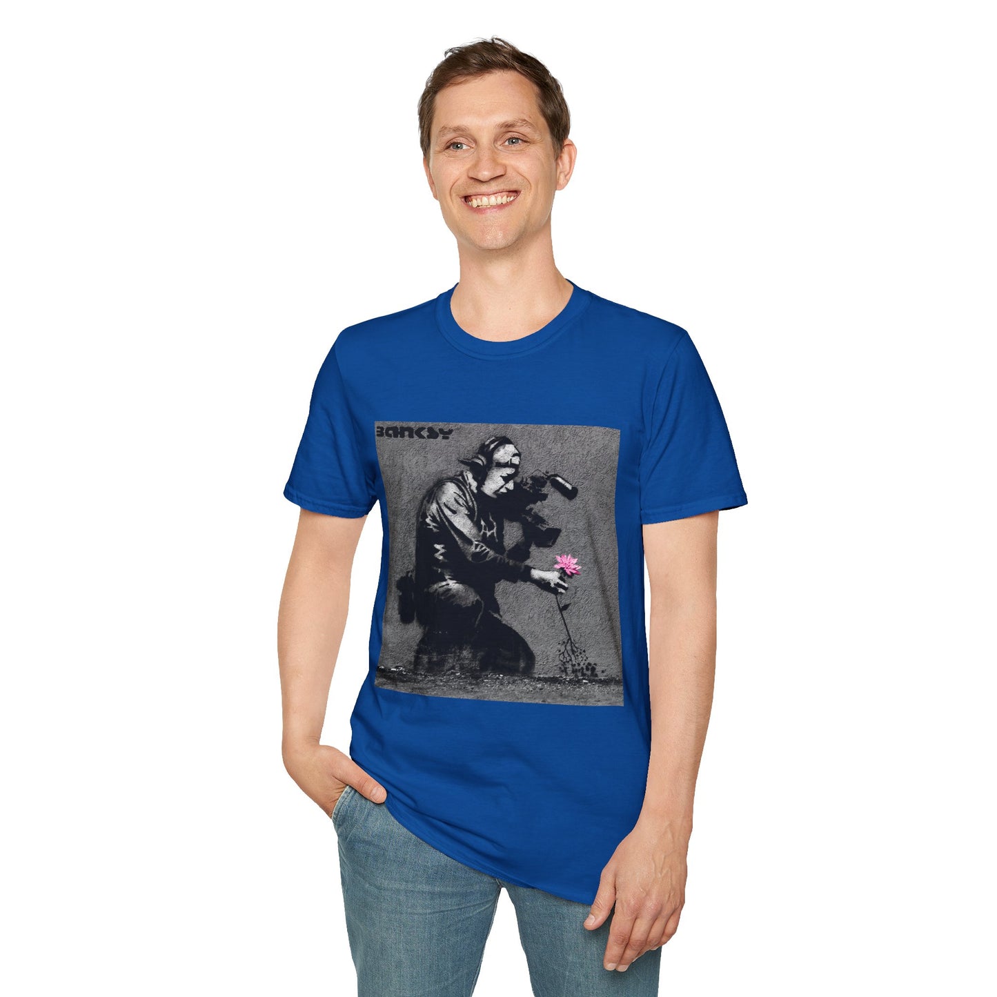 Banksy Flower Thrower T-Shirt — Urban Street Art Graphic Tee