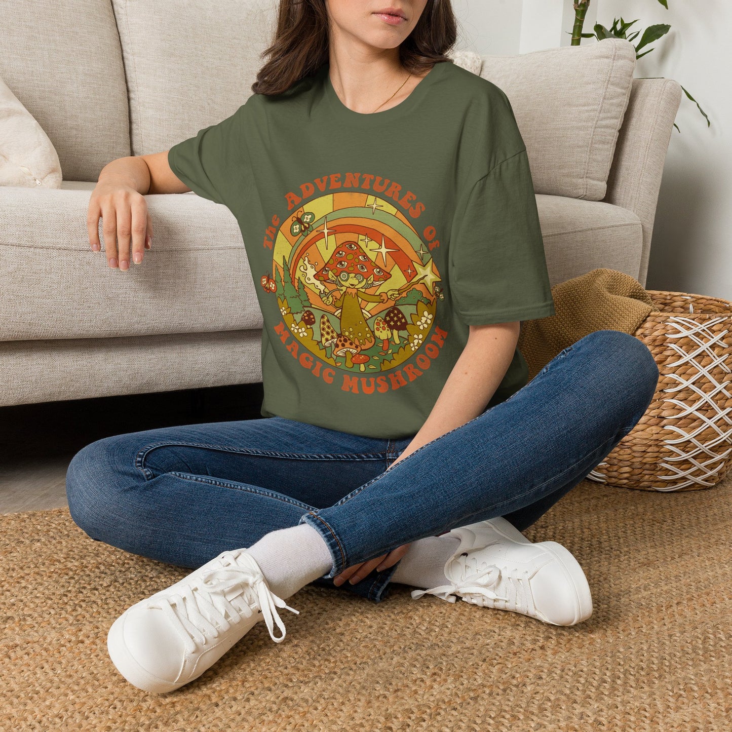 Psychedelic 'The Adventures of a Magic Mushroom' T-Shirt