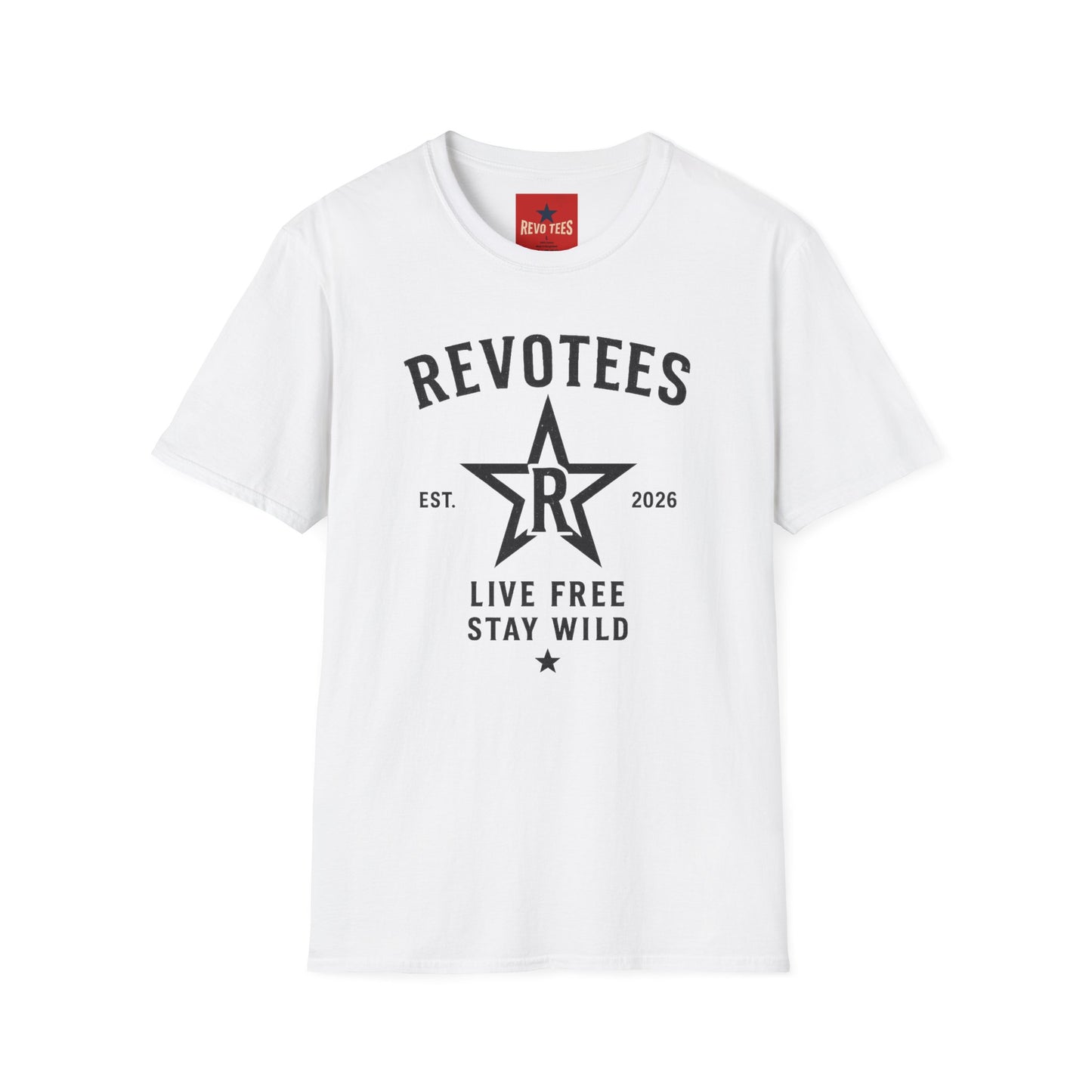 REVOTEES Graphic T-Shirt — "Revotees" Star Logo Tee (Est. 2026)