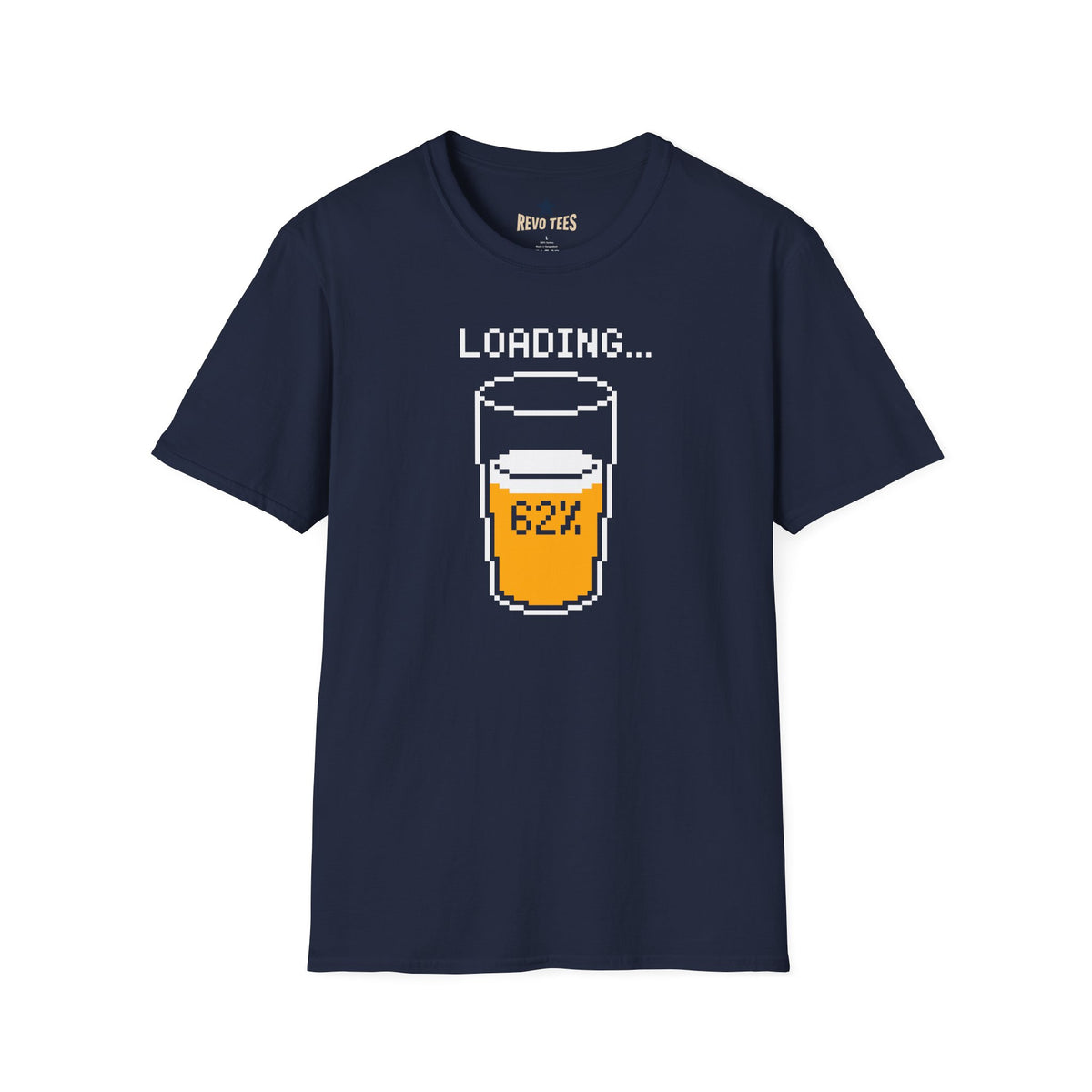Revotees Beer Loading 62 Funny Pixel Pint Graphic for Beer Lovers T-Shirt - alternate view 8