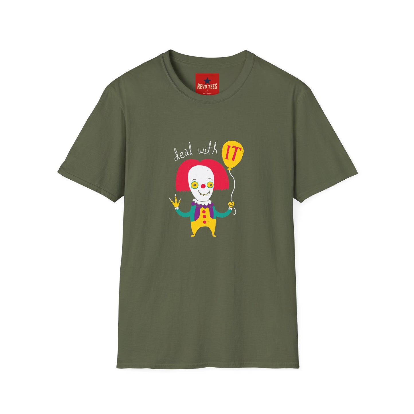 Deal With It Clown T-Shirt — Funny Horror Halloween Graphic Tee