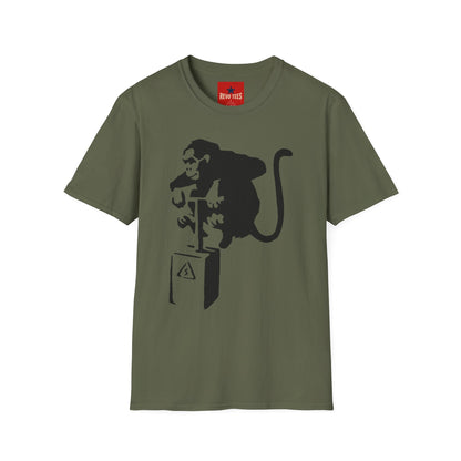 Banksy-Style Monkey On Bomb T-Shirt — Street Art Graphic Tee