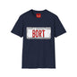 BORT License Plate T‑Shirt — 'Itchy & Scratchy Land' Retro TV Fan Tee