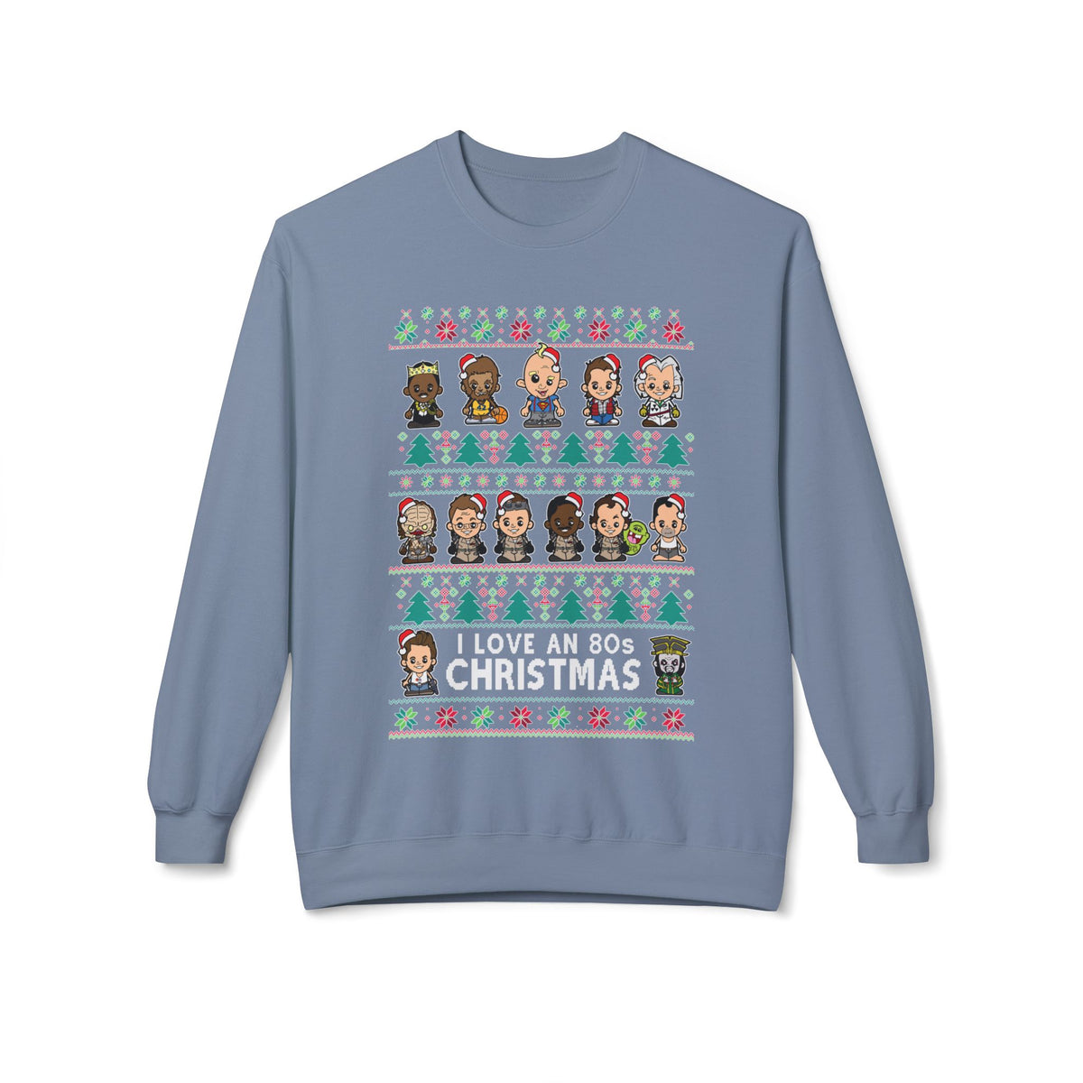 Holiday Character  — Cute Chibi Characters Ugly Crewneck Sweater Design