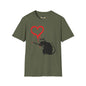 Revotees Banksy Inspired Rat Stencil Dripping Heart Street Art T-Shirt