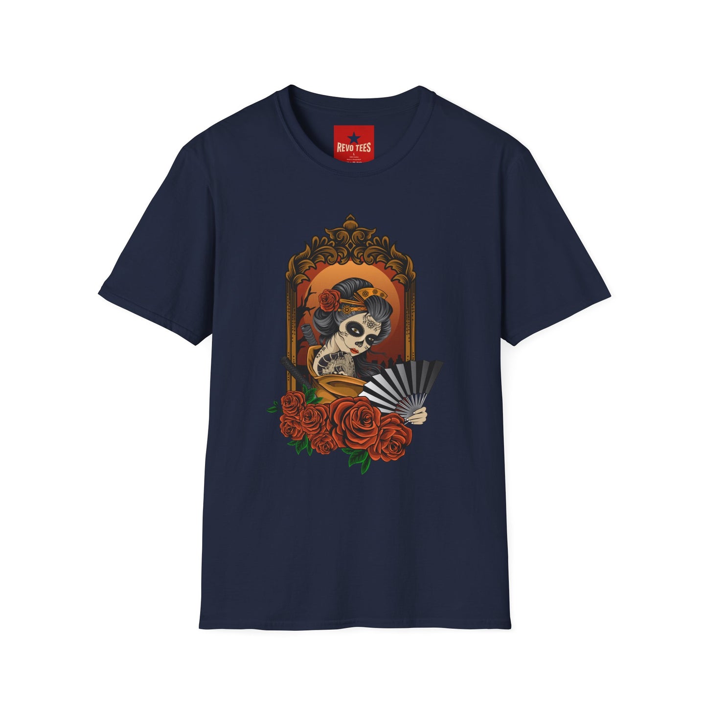 Day of the Dead Sugar Skull Tee — Vintage Floral Calavera T-Shirt