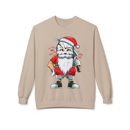 Santa Skull — Edgy Christmas Graphic Crewneck Sweatshirt