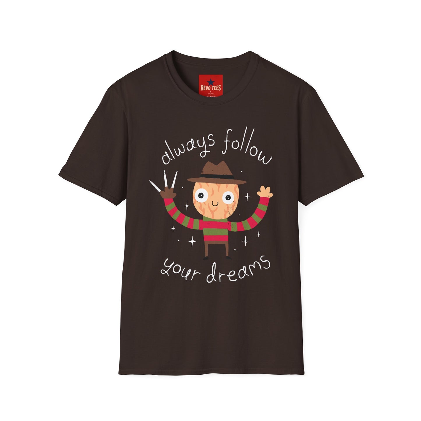 Follow Your Dreams T-Shirt — Cute Freddy-Inspired Horror Graphic Tee