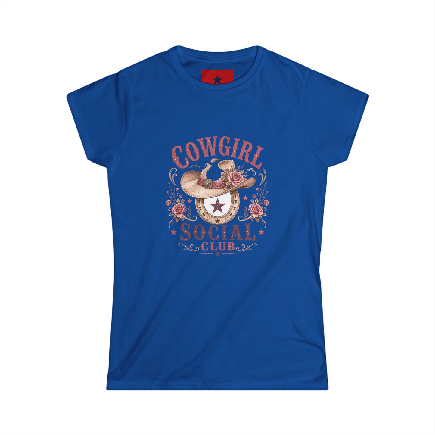 Cowgirl Social Club Women's Tee — Western Cowgirl Hat Graphic Shirt