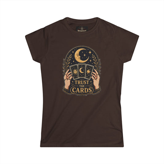 Tarot Tee — "Trust the Cards" Women's Spiritual Graphic T-Shirt