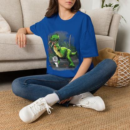 T-Rex Graphic T-Shirt – Cute Green Dinosaur Design