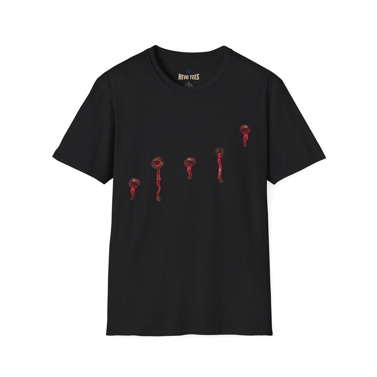 Revotees Minimal Red Drip Eyeballs Graphic T-Shirt - alternate view 2