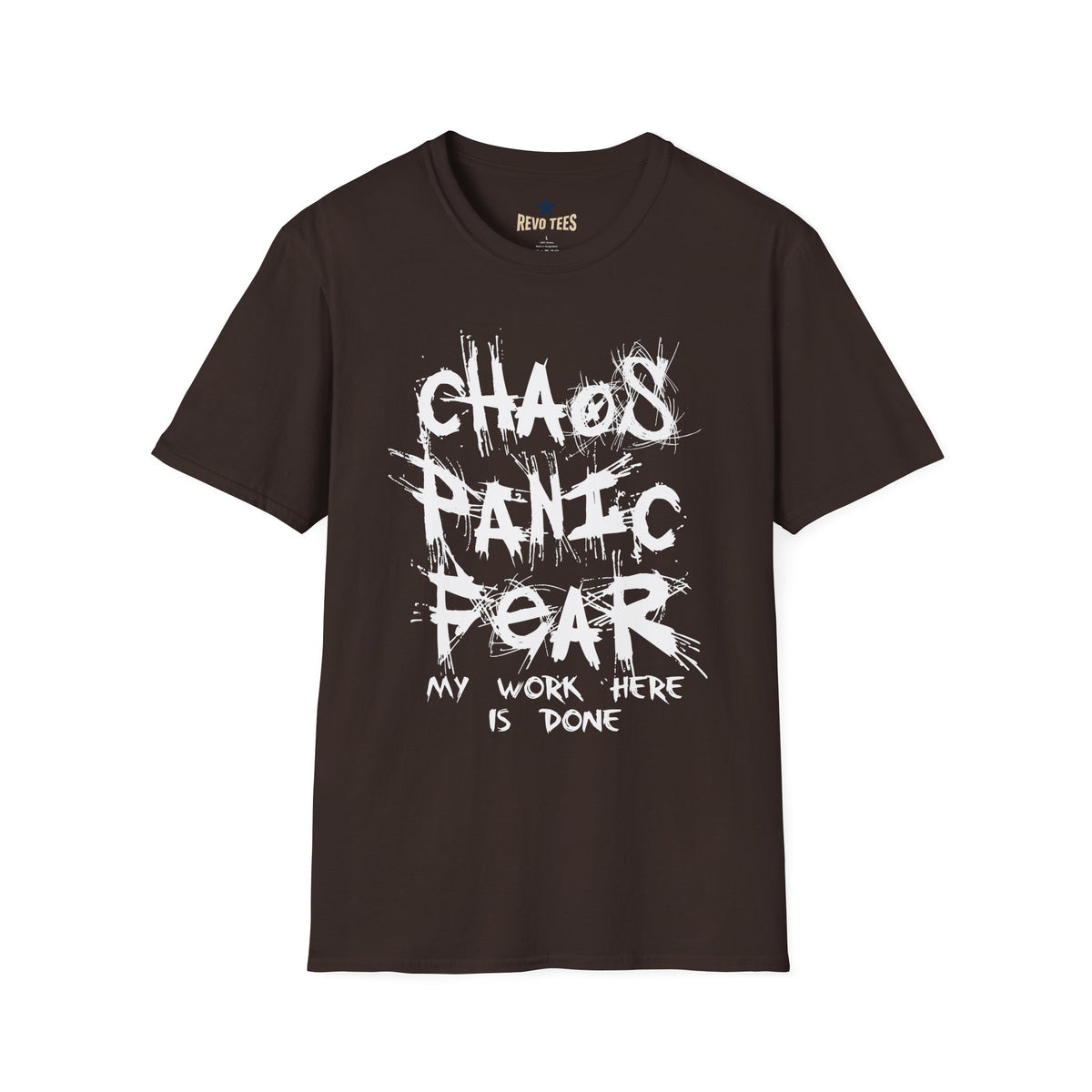 Revotees Chaos Panic Fear Unisex Softstyle T-Shirt - alternate view 4
