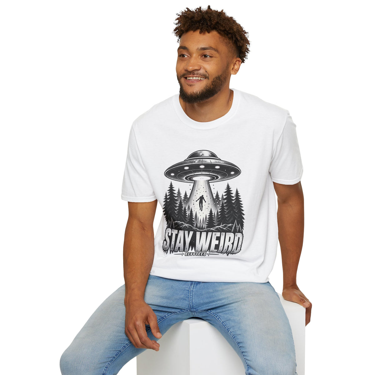 REVOTEES Stay Weird — Alien Abduction Graphic Tee