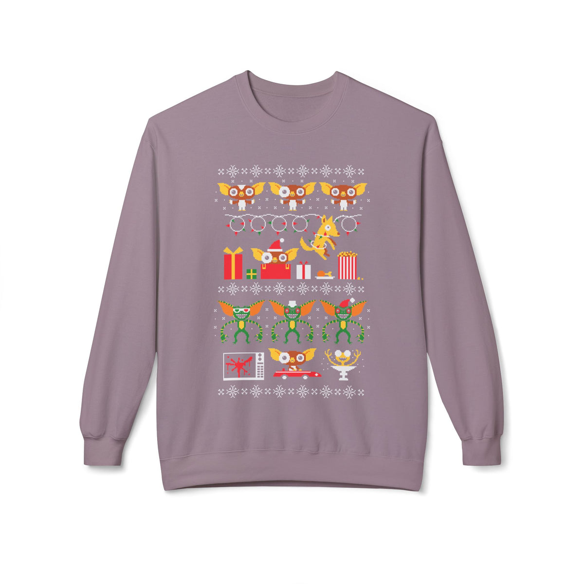 Gremlin and Mogwai Christmas Movie Ugly Sweater Crewneck Sweatshirt