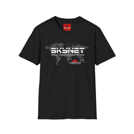 Terminator Skynet Global Digital Defense Network T-Shirt — Cybersecurity Futuristic Tech Tee