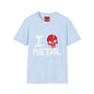 I Love Metal T-Shirt — Red Skull Heavy Metal Band Tee