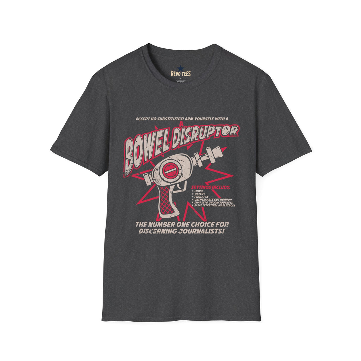 Revotees Bowel Disruptor Funny Medical Gut Health Graphic for Nurses Journalists T-Shirt - alternate view 4