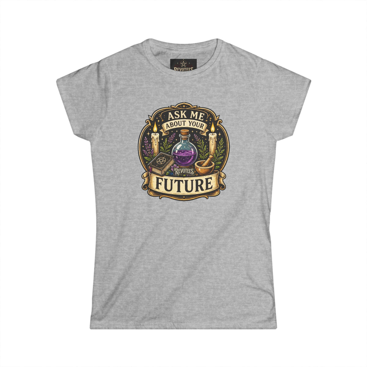 Revotees Fortune Teller Ask Me About Your Future Mystic Crystal Ball Womens T-Shirt - alternate view 5