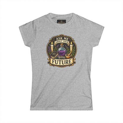 Revotees Fortune Teller Ask Me About Your Future Mystic Crystal Ball Womens T-Shirt - alternate view 5