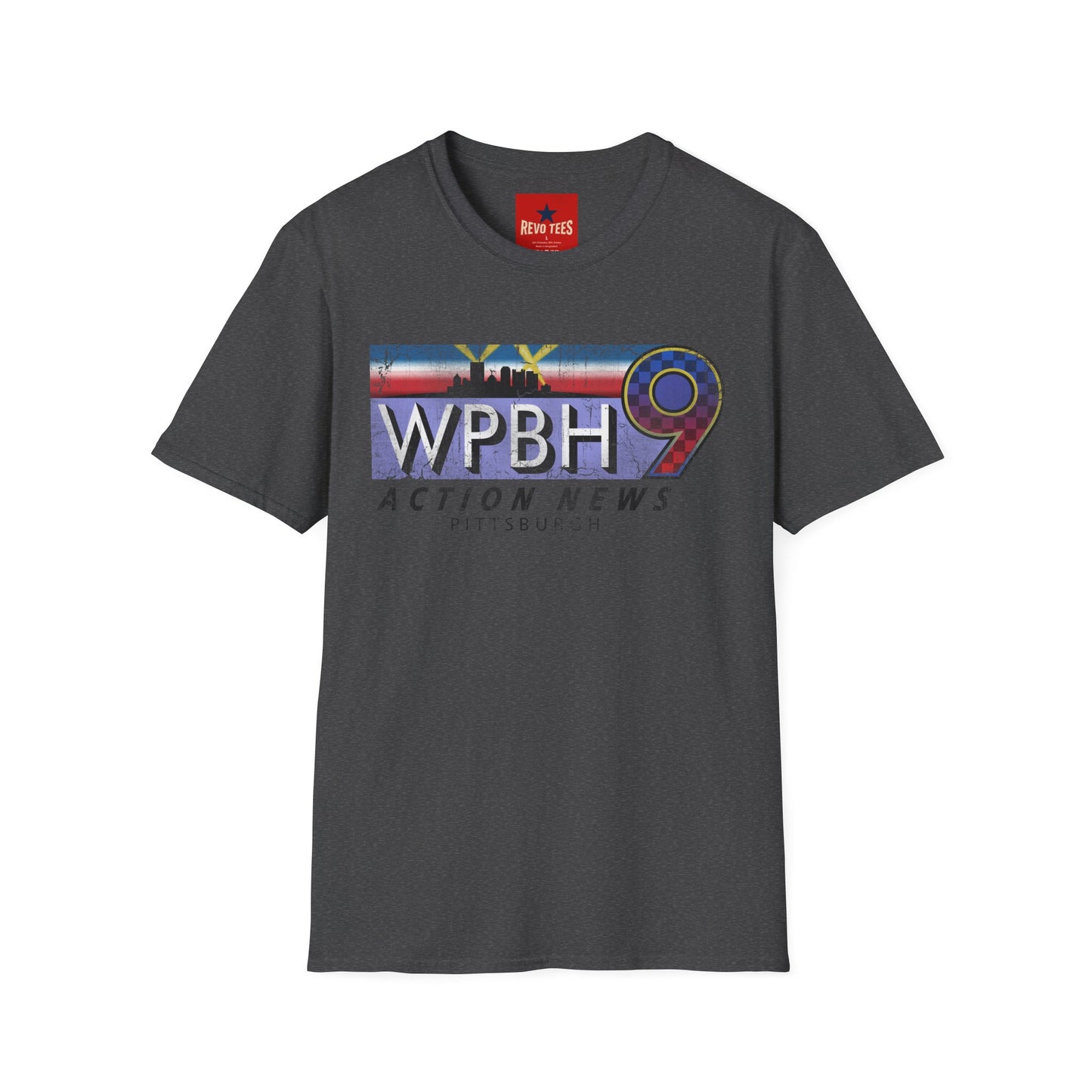 WPBH 9 Action News Pittsburgh T-Shirt — Retro Local TV News Logo Tee