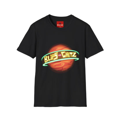 Blips and Chitz Retro Sci‑Fi T-Shirt — Planet Logo Tee
