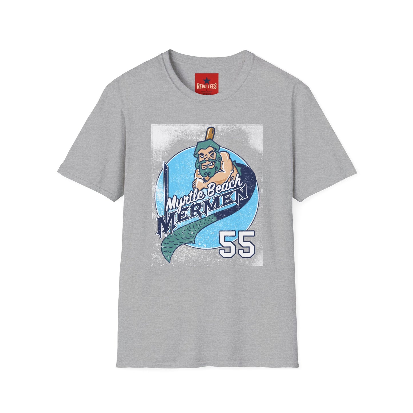 Myrtle Beach Mermen Graphic T-Shirt — Coastal Baseball Team Design
