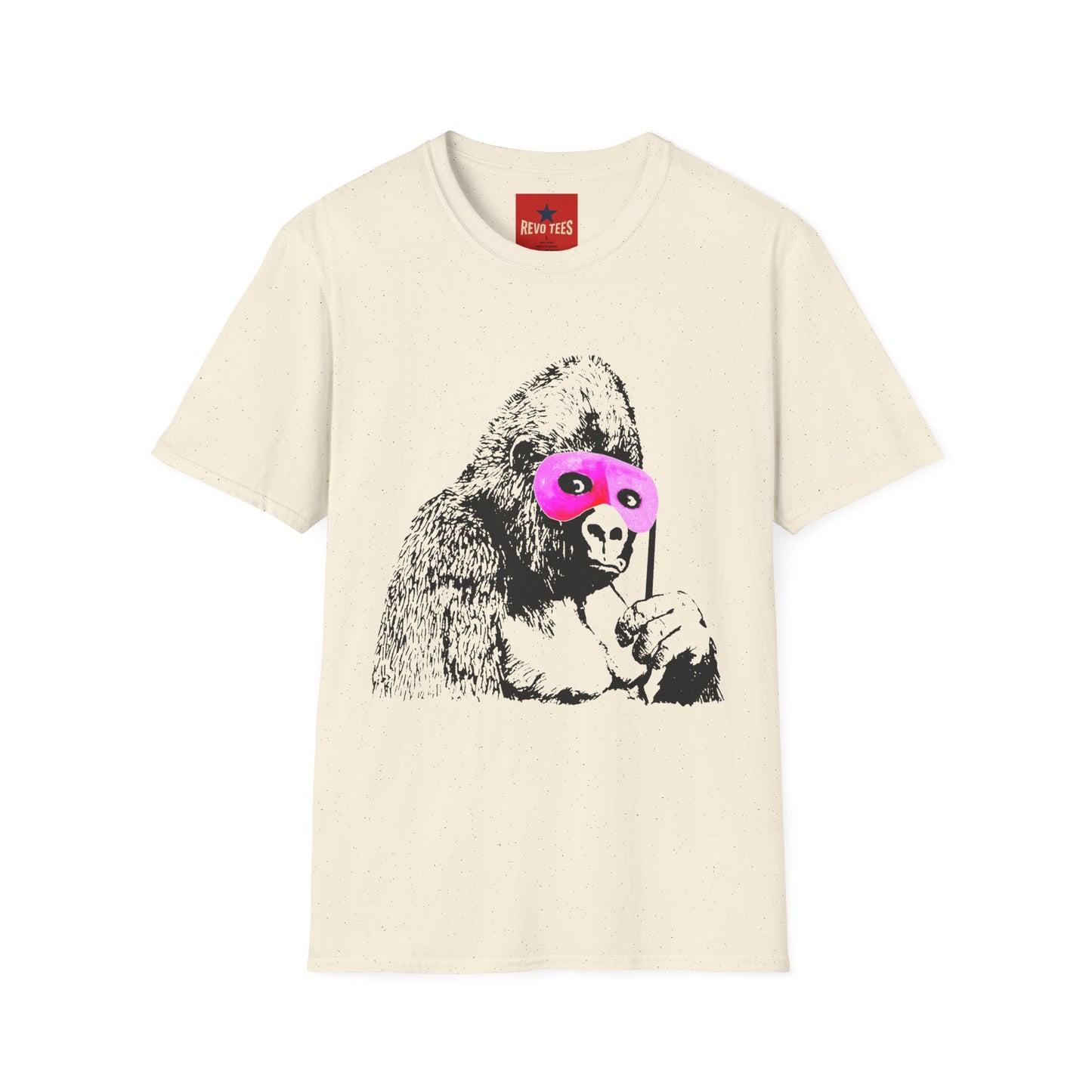Banksy Gorilla with Pink Sleep Mask T-Shirt